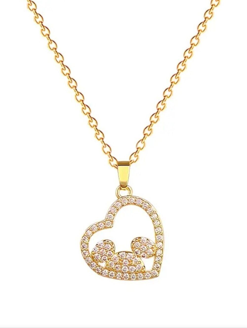 Mickey Mouse Gold Diamond Necklace - Picture 2 of 8